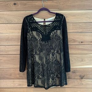 Lush Black Lace Dress